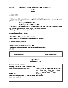 Giáo án môn Hình học 8 (chuẩn) - Tiết 45, 46