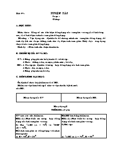 Giáo án môn Hình học 8 (chuẩn) - Tiết 49, 50