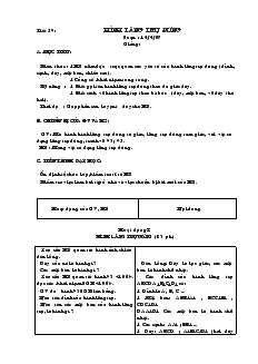 Giáo án môn Hình học 8 (chuẩn) - Tiết 59, 60