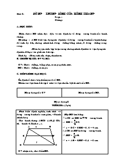 Giáo án môn Hình học 8 - Tiết 6: Đường trung bình của hình thang