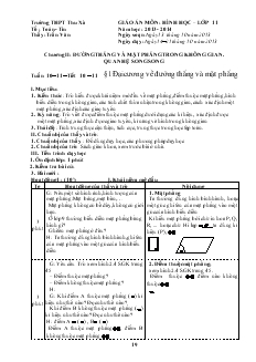 Giáo án môn: Hình học lớp 11 năm học: 2013 - 2014 trường THPT Thu Xà