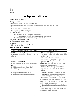 Giáo án môn Ngữ văn 7 - Tiết 2 đến tiết 37