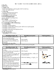 Giáo án môn Toán 10 (cơ bản) - Tiết 75: Góc và cung lượng giác (tiết 2)