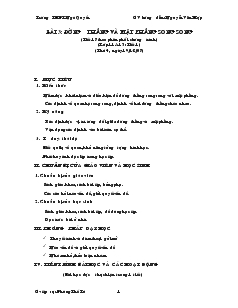 Giáo án môn Toán học 11 - Bài 3: Đường thẳng và mặt phẳng song song - Trường THPT Ngô Quyền