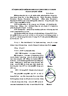 Giáo án Môn Toán học 11 (chuẩn kiến thức) - Sử dụng phần mềm geometers sketchpad trong bài toán quỹ tích