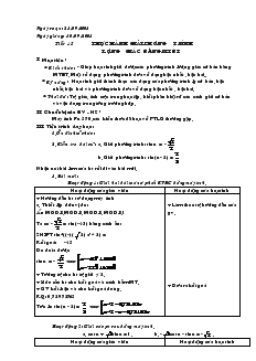 Giáo án Môn Toán học 11 (chuẩn kiến thức) - Tiết 15: Thực hành giải phương trình