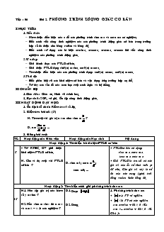 Giáo án môn Toán học 11 học kỳ I (năm 2012 - 2013) - Tiết: 06 - Bài 2: Phương trình lượng giác cơ bản