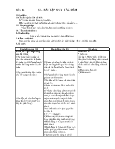 Giáo án môn Toán học 11 học kỳ I - Tiết 22 - Bài 1: Bài tập quy tắc đếm