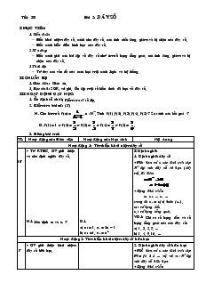 Giáo án môn Toán học 11 học kỳ I - Tiết 38 - Bài 2: Dãy số