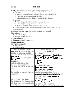 Giáo án môn Toán học 11 học kỳ I - Tiết 44: Bài tập