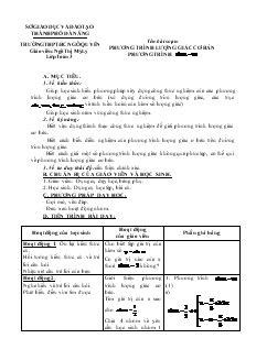 Giáo án môn Toán học 11 - Phương trình lượng giác cơ bản phương trình