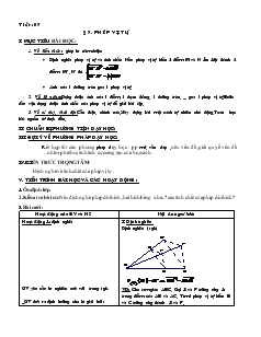 Giáo án môn Toán học 11 - Tiết 7: Phép vị tự