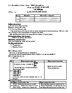 Giáo án môn Toán học 11 - Trường THPT Thông Nông