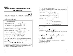 Giáo án môn Toán học 8 - Chương 5: Phương trình bất phương trình mũ logarit bất đẳng thứ
