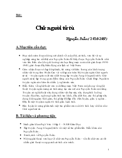 Giáo án Ngữ văn 11 - Bài: Chữ người tử tù_Nguyễn Tuân (1910-1987)