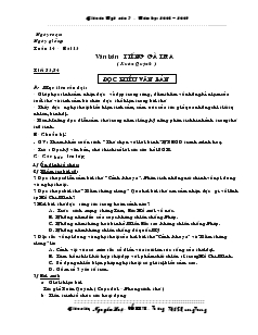 Giáo án Ngữ văn 7 (chuẩn kiến thức) - Tiết 53, 54, 55 - Trường THCS Quang Trung