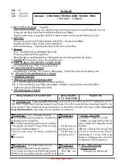 Giáo án Ngữ văn 7 (chuẩn kiến thức) - Tuần 10, 11, 12