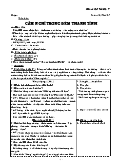 Giáo án Ngữ văn 7 (chuẩn kiến thức) - Tuần 10, 11