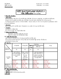 Giáo án Ngữ văn 7 (chuẩn kiến thức) - Tuần 13 - Tiết 51, 52: Viết bài tập làm văn số 3 văn biểu cảm (làm tại lớp) năm 2011