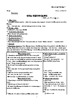 Giáo án Ngữ văn 7 (chuẩn kiến thức) - Tuần 8, 9