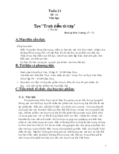 Giáo án Ngữ văn 7 - Tuần 21 - Tiết 62: Văn học Tựa “Trích diễm thi tập”
