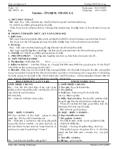 Giáo án Ngữ văn 8 - Tuần 12 - Trường THCS Đạ Long