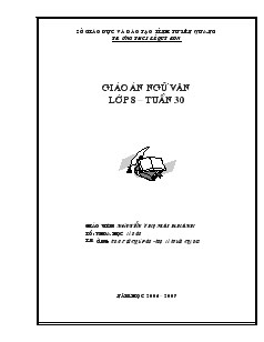 Giáo án Ngữ văn lớp 8 – Tuần 30