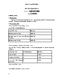 Giáo án ôn tập Hình Học 9