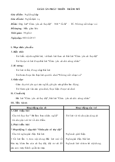 Giáo án phát triển thẩm mỹ