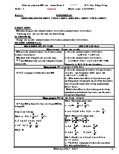 Giáo án phụ đạo học sinh yếu – kém Toán 8