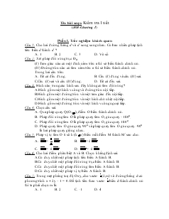 Giáo án Toán 11 - Kiểm tra 1 tiết chương I