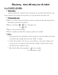 Giáo án Toán 6 - Hệ phương trình đối xứng hai ẩn kiểu 2