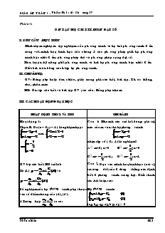 Giáo án Toán 9 - Phần Đại số - Chương IV