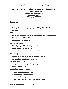 Giáo án Toán học 11 - Bài 2: Hai đường thẳng chéo nhau và hai đường thẳng song song - Trường THPT Ngô Quyền