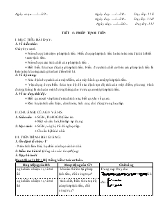 Giáo án Toán học 11 (cơ bản) - Tiết 5: Phép tịnh tiến