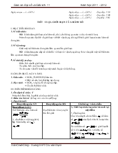 Giáo án Toán học 11 (cơ bản) - Tiết 53 đến tiết 57