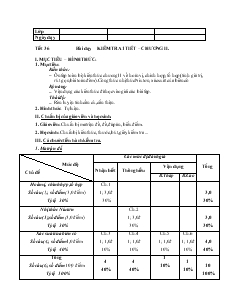 Giáo án Toán học 11 - Tiết 36: Bài dạy kiểm tra 1 tiết