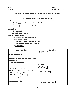 Giáo án Toán học 8 (cả năm)