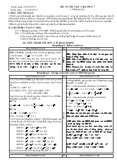 Giáo án Toán học 8 - Tiết 19: Ôn tập chương I