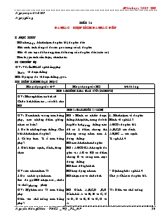 Giáo án Toán học lớp 8 (chuẩn kiến thức) năm 2007 - 2008 - Tiết 26, 27