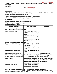 Giáo án Toán học lớp 8 (chuẩn kiến thức) năm 2007 - 2008 - Tiết 17, 18