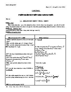 Giáo án Toán học lớp 8 (chuẩn kiến thức) - Tuần 1 đến tuần 10