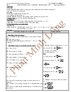 Giáo án Tự chọn 11 cơ bản trường THPT tôn Đức Thắng môn Toán