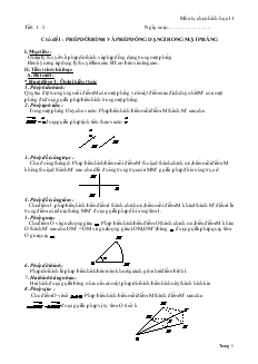 Giáo án Tự chọn môn Toán học 11 - Chủ đề 1: Phép dời hình và phép đồng dạng trong mặt phẳng