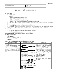 Giáo án Tự chọn môn Toán - Học kỳ II