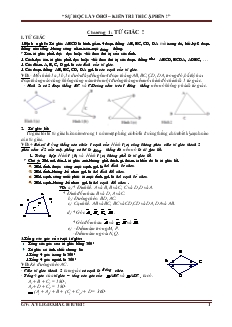 Giáo án Tự chọn toán 8 Chủ đề Tứ giác