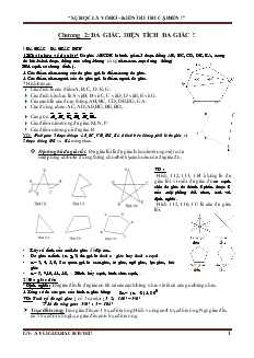 Giáo án Tự chọn toán 8 Đa giác, diện tích đa giác