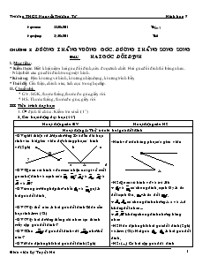 Hình học 7 Trường THCS Nguyễn Trường Tộ