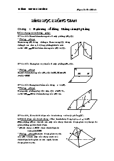 Hình học không gian - Trường THPT Hoài Đức C