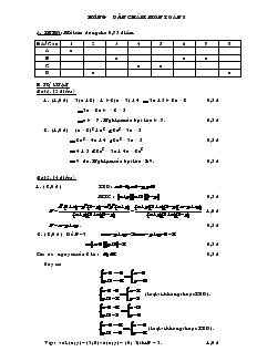 Hướng dẫn chấm môn Toán 8